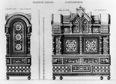 Progetto per un armadio di lino, c.1870s da Andrej Leontevic Gun